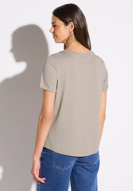 T-Shirt mit Folien-Print