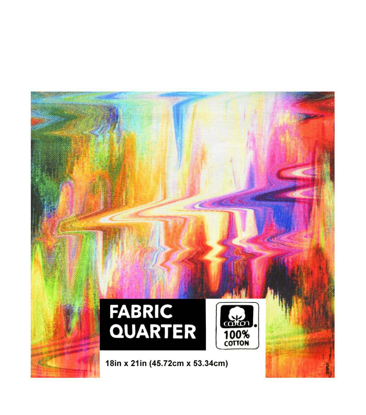 18 x 21 Multicolor Pour Quilt Cotton Fabric Quarter by Keepsake Calico