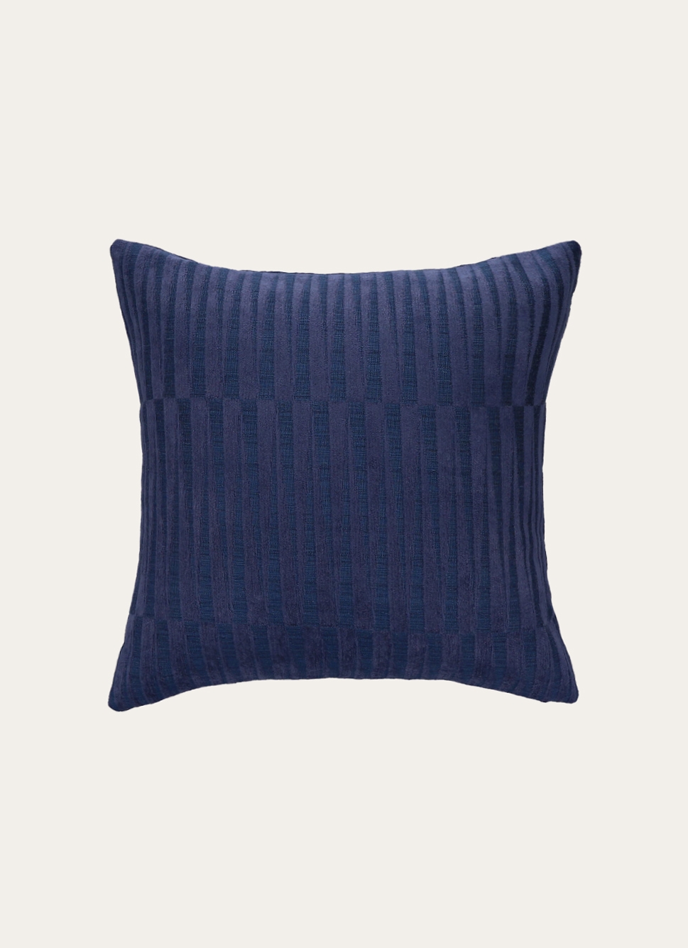 COUSSIN JACQUARD BICOLORE MOTIFS TRIANGLES Bleu MARINE