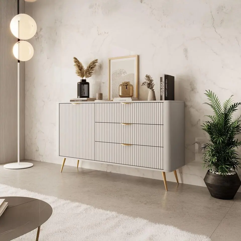 Meubella - Dressoir Lima - Beige - 138 cm