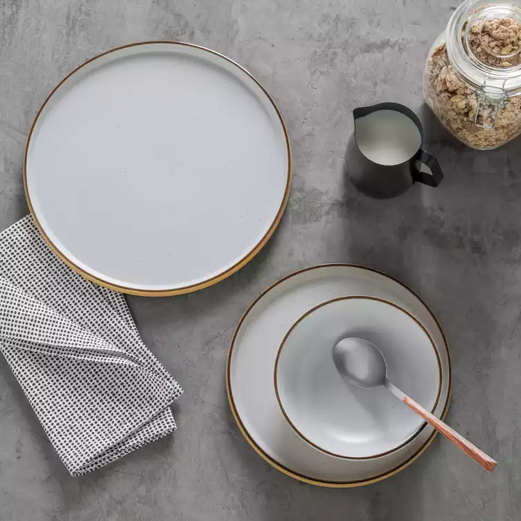 Habitat Loft Living Speckle 12 Piece Dinner Set - Mustard