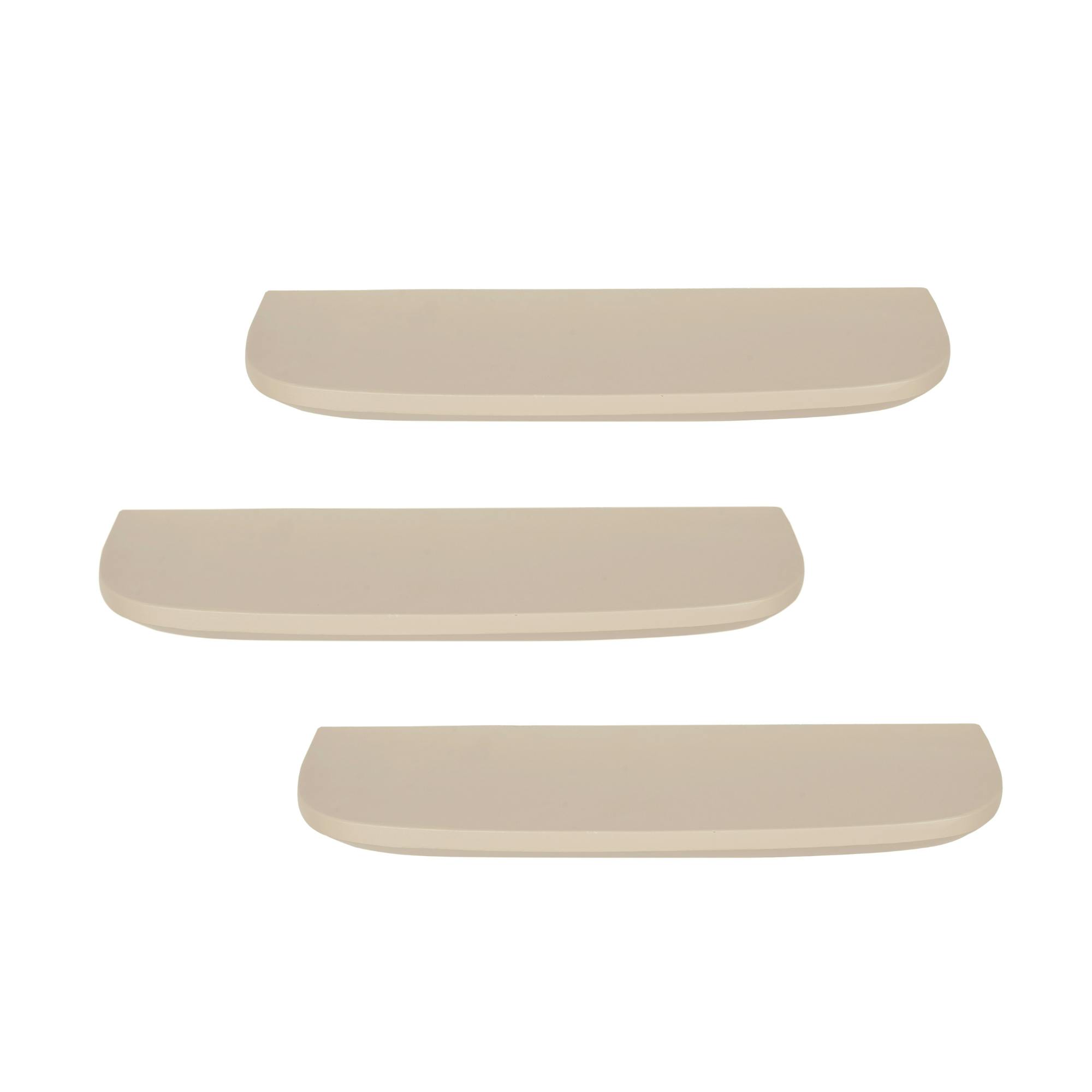 Etagère murale en bois sable 60 cm (lot de 3) ALMA