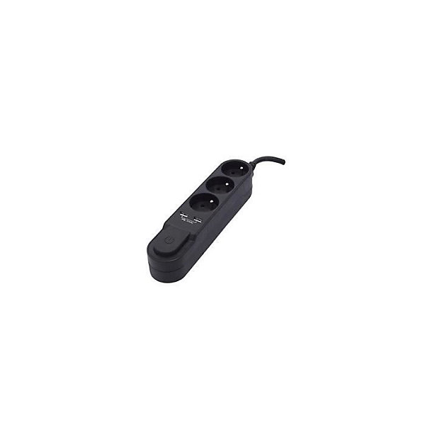 CHACON Bloc multiprise avec interrupteur 3 prises 16 A et 2 sorties USB 2A, cable 1,5 m