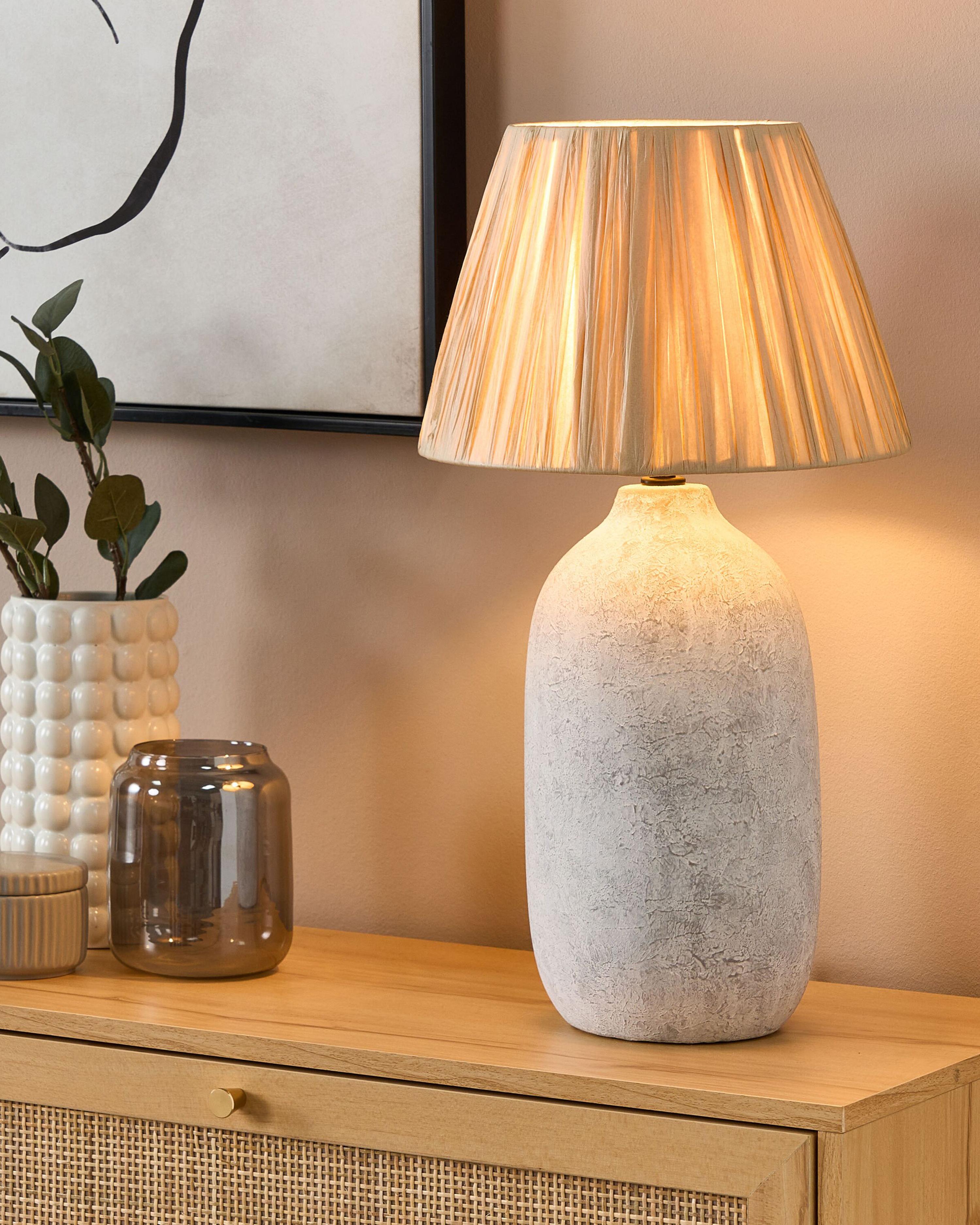 Table Lamp MATILDE Ceramic Grey
