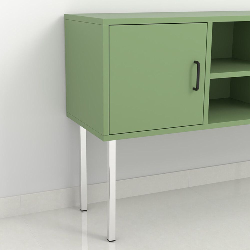 MØBELBEN REI STÅL 25X25X400MM BLANK KROM