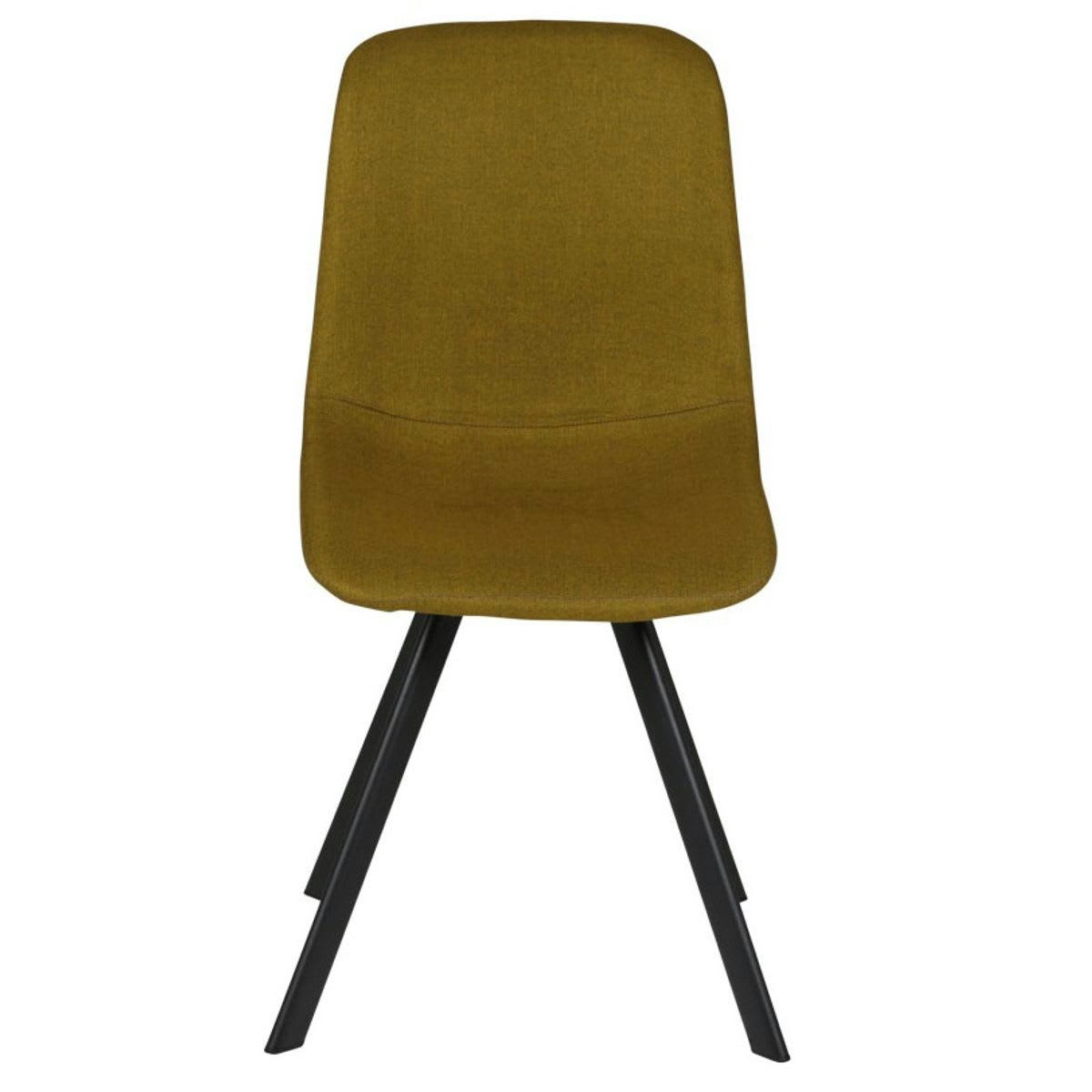 CARL - Chaise en tissu jaune
