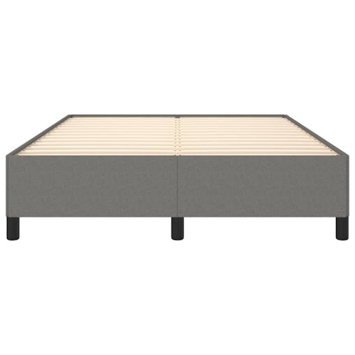 NNEVL Bed Frame Dark Grey 152x203 cm Queen Fabric