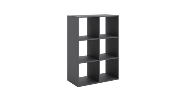 Loni bibliothèque 2x3 gris 1 pc gris 120 cm