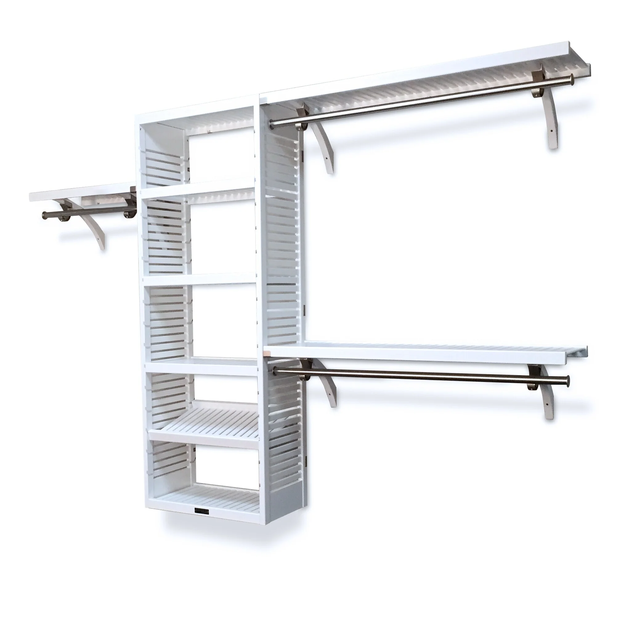 John Louis Home Solid Wood Walk-In Closet System White