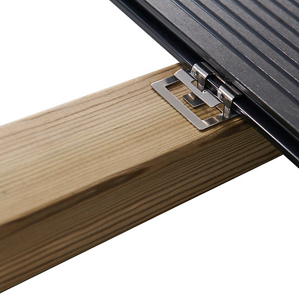 Clips de fixation acier GoodHome pour lame de terrasse x50