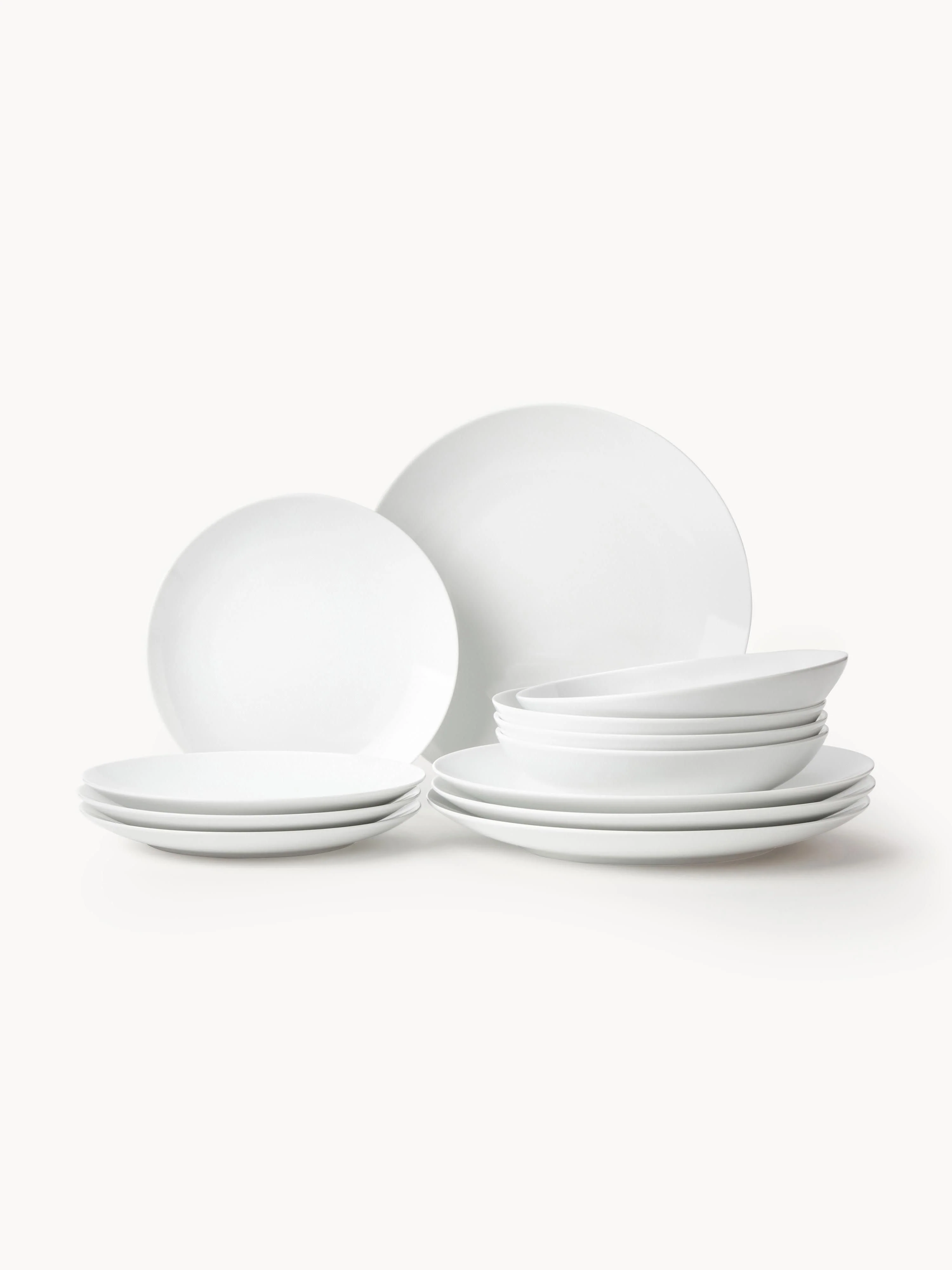 Porzellan-Geschirr-Set Delight Modern, 4 Personen, 12er-Set