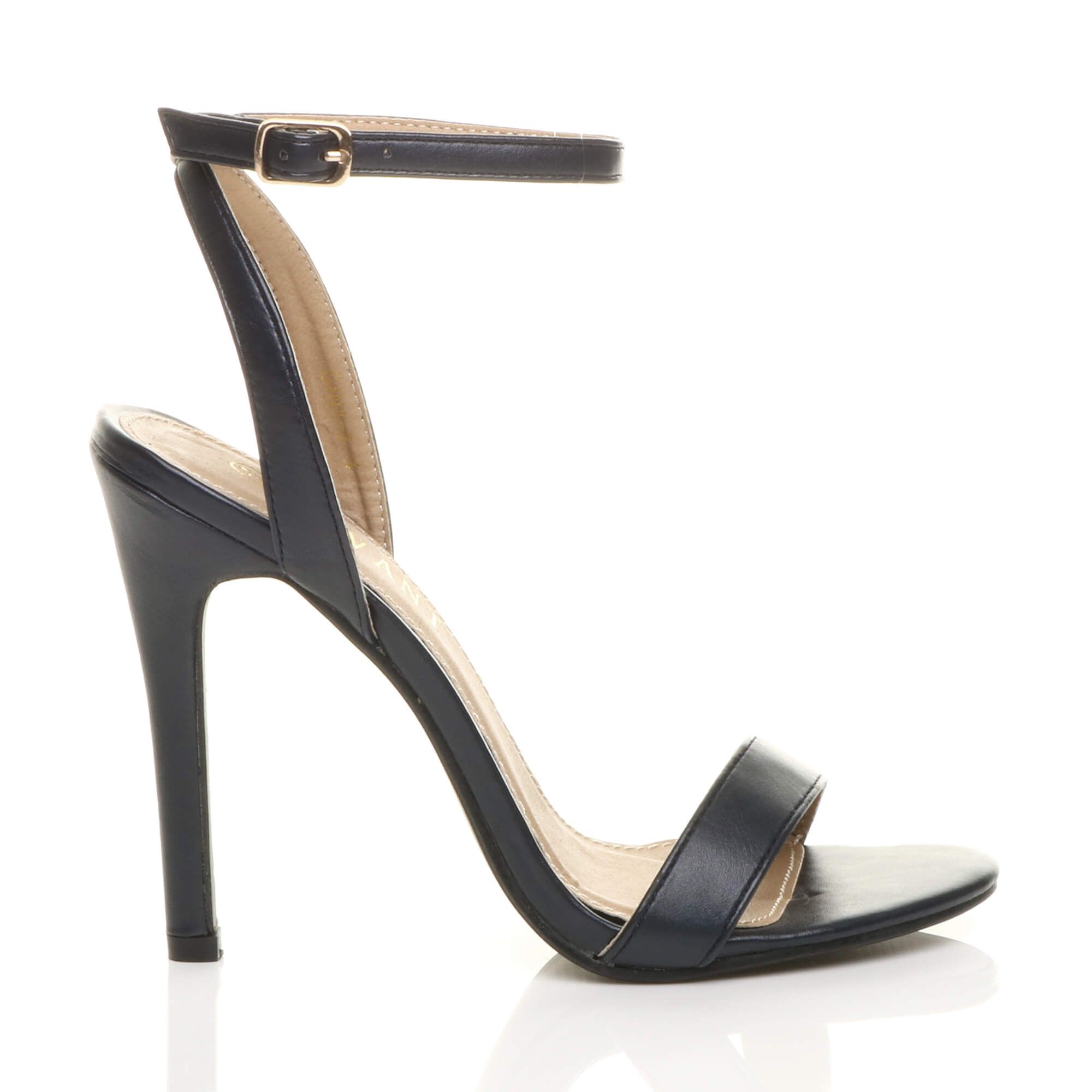 AJVANI High Heel Ankle Strap Barely There Sandals