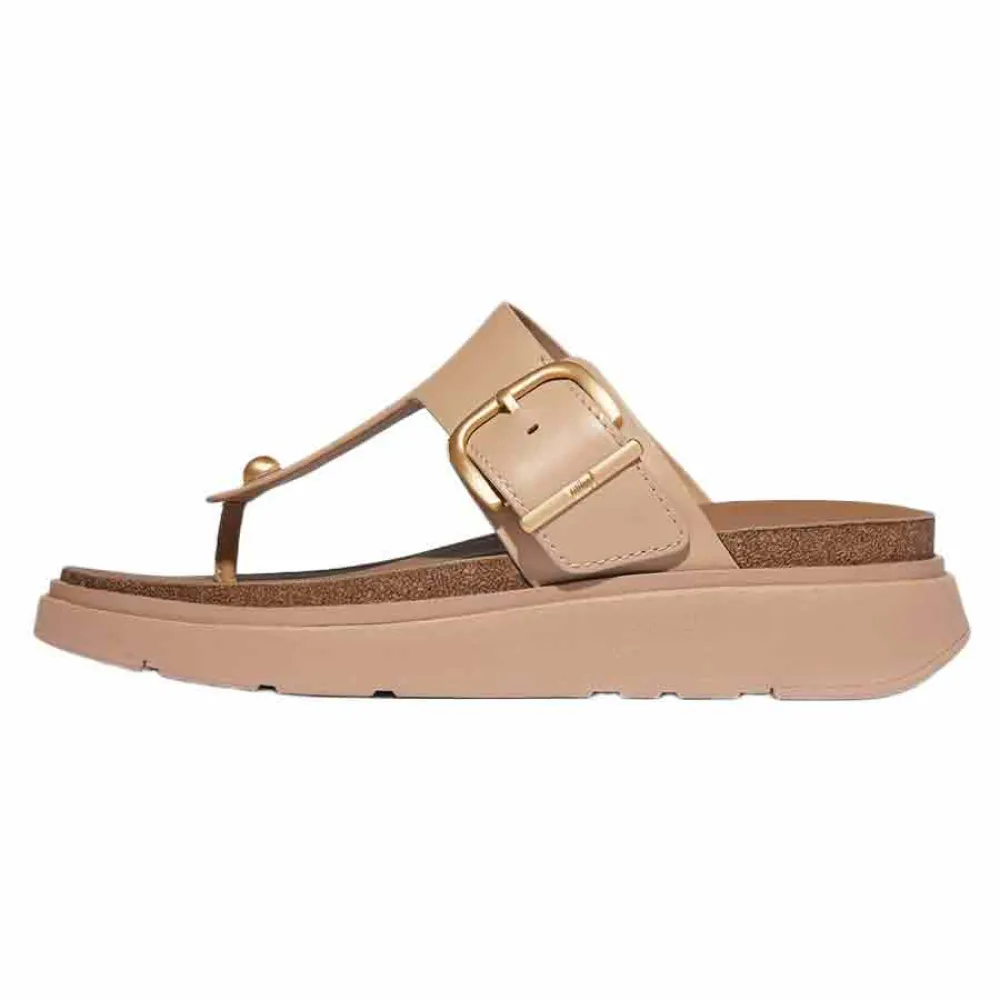 Fitflop Buckle Leather Toe-Post slides