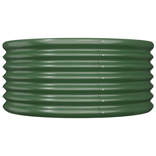 NNEVL Garden Planter Powder-coated Steel 80x80x36 cm Green