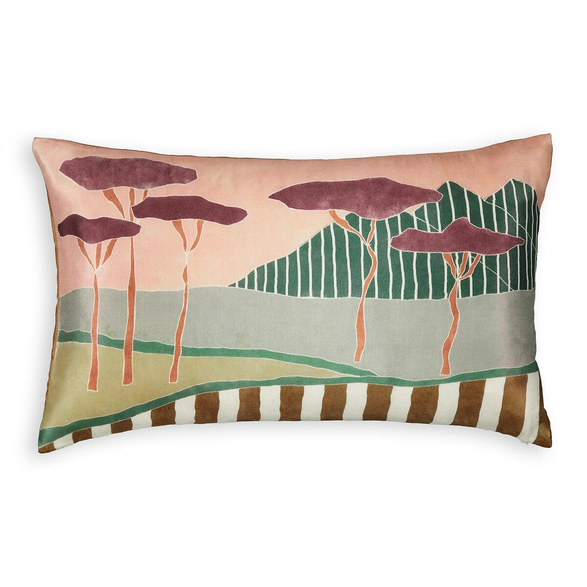 Housse de coussin rectangulaire, pure soie, Solaro