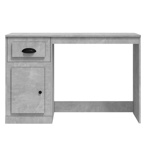 NNEVL Desk with Drawer Concrete Grey 115x50x75 cm Engineered Wood