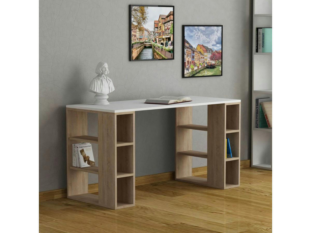 LINCO - LINCO Bureau blanc et chêne