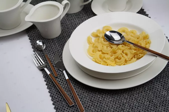 Komplet sztućców 24 cz. na 6 osób PINTI1929 - Sushi Queen Mahoń (2.5 mm) - pudełko 23.17B0.7091.K24