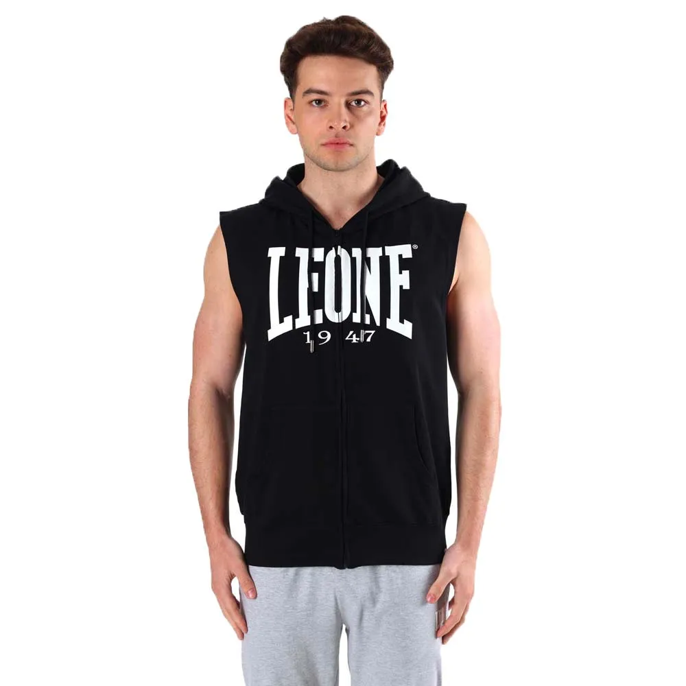 Leone1947 Big Logo Sleeveless full zip sweatshirt