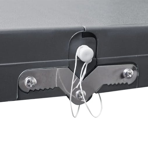 NNEVL Foldable Camping Table Set with 4 StoolsAluminium Extra Light Grey