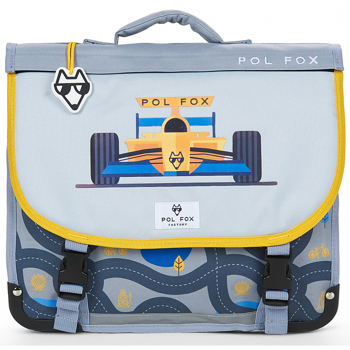 Pol Fox - CARTABLE 38 CM RACE - Grey