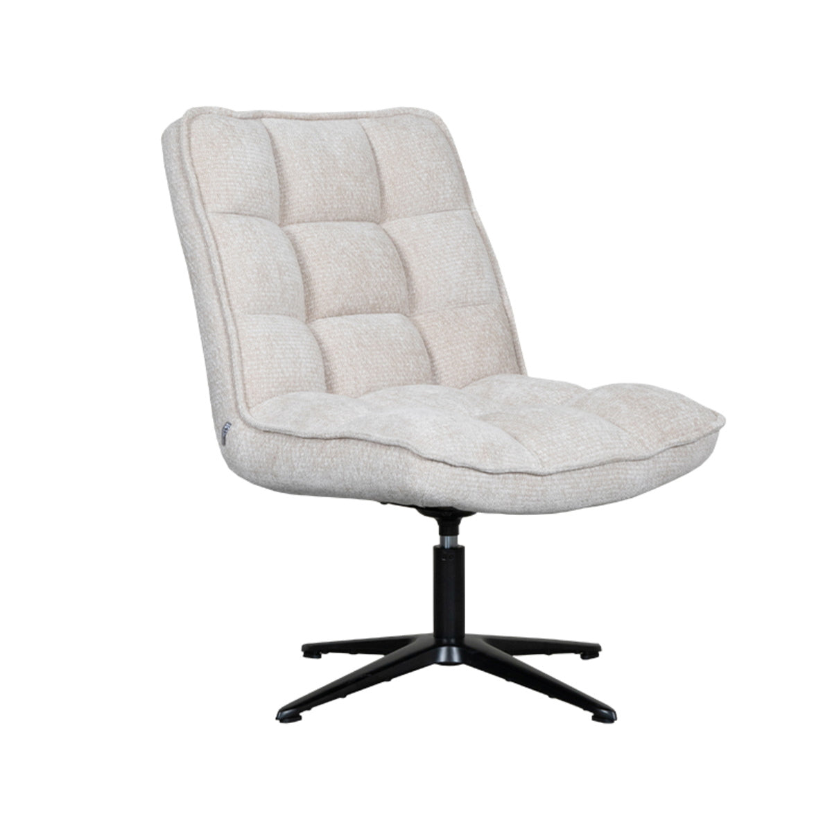 LABEL51 Fauteuil Vince - Naturel Stof - Draaibaar