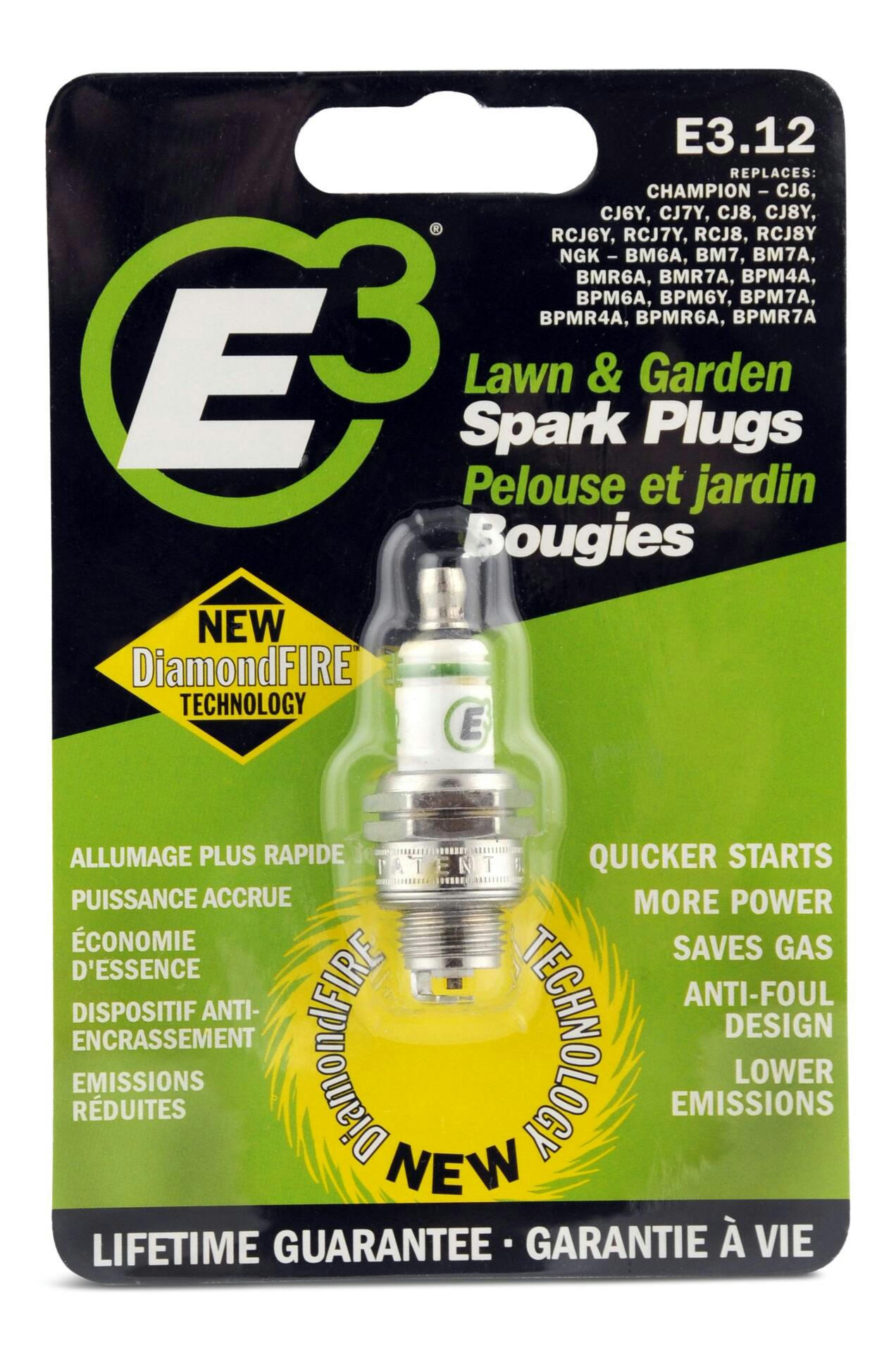 E3 RePlacement SPark Plug, E3 12comPatible with most gas trimmers and chainsaws