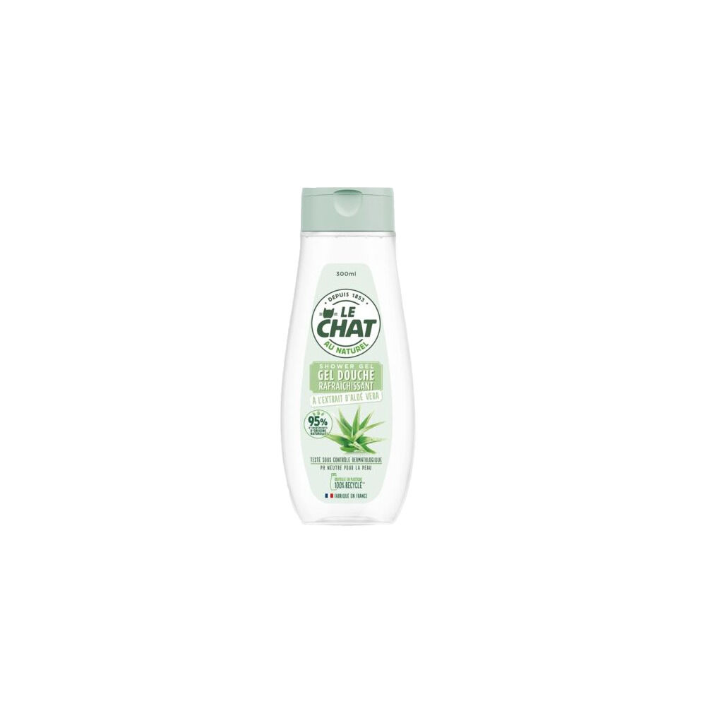 Gel douche rafraÎchissant Le Chat Naturel à l&rsquo;Extrait d&rsquo;aloe vera 300 ml
