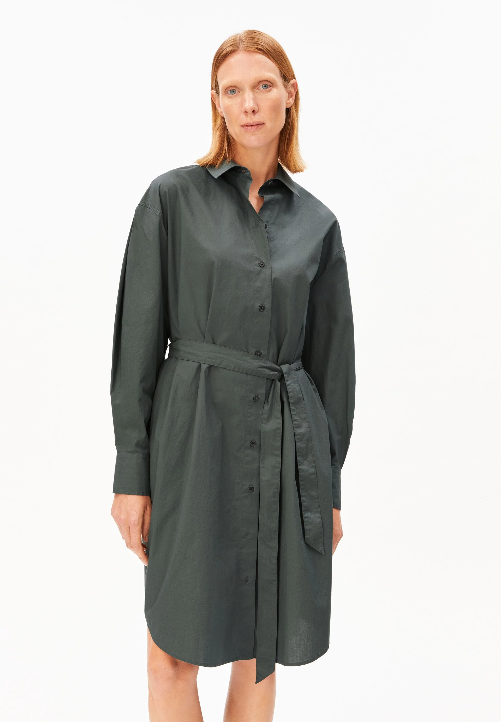 BARREL POPLIN KLEID