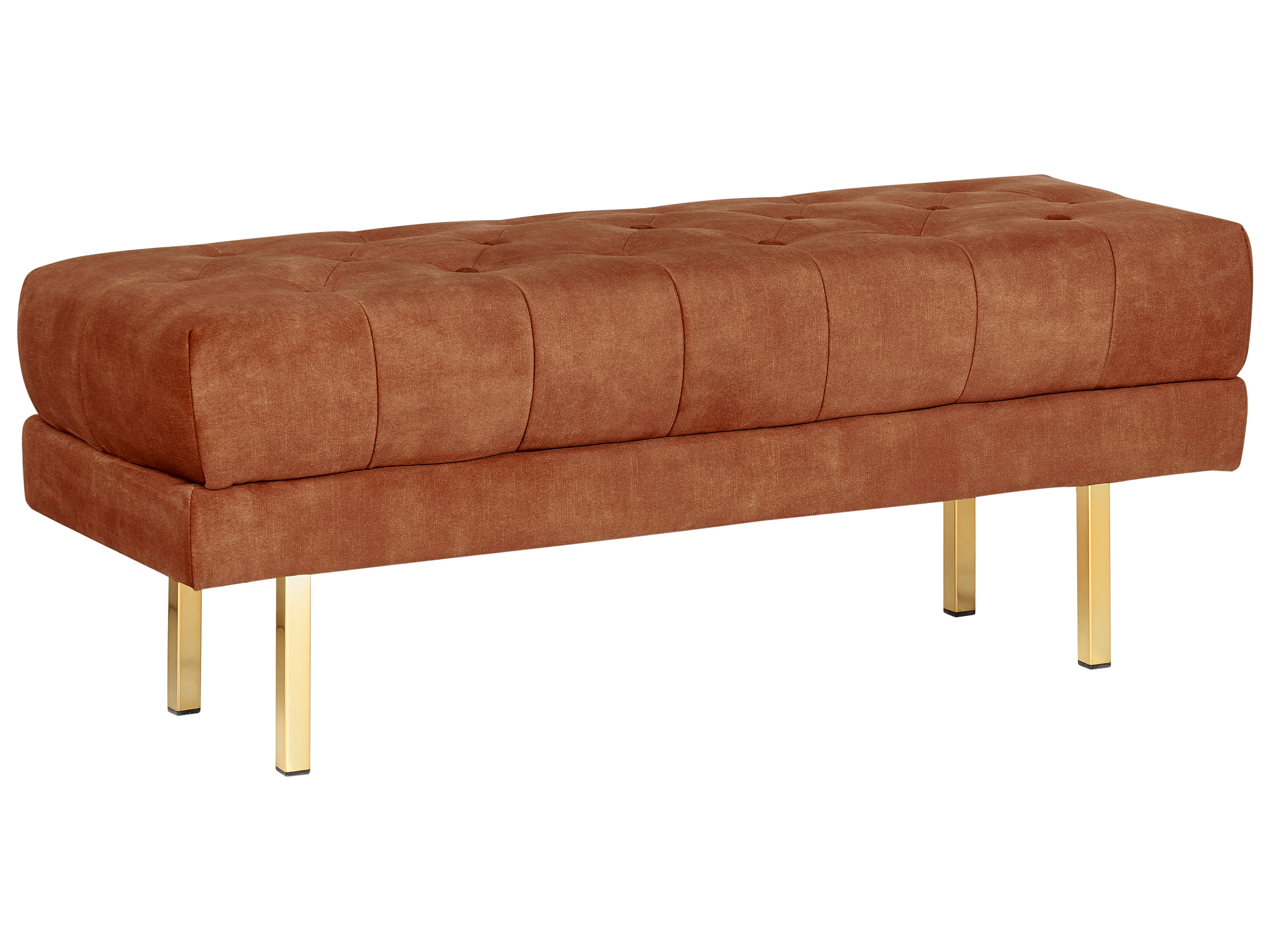 Upholstered Bench ROSEVILLE Velvet Dark Red