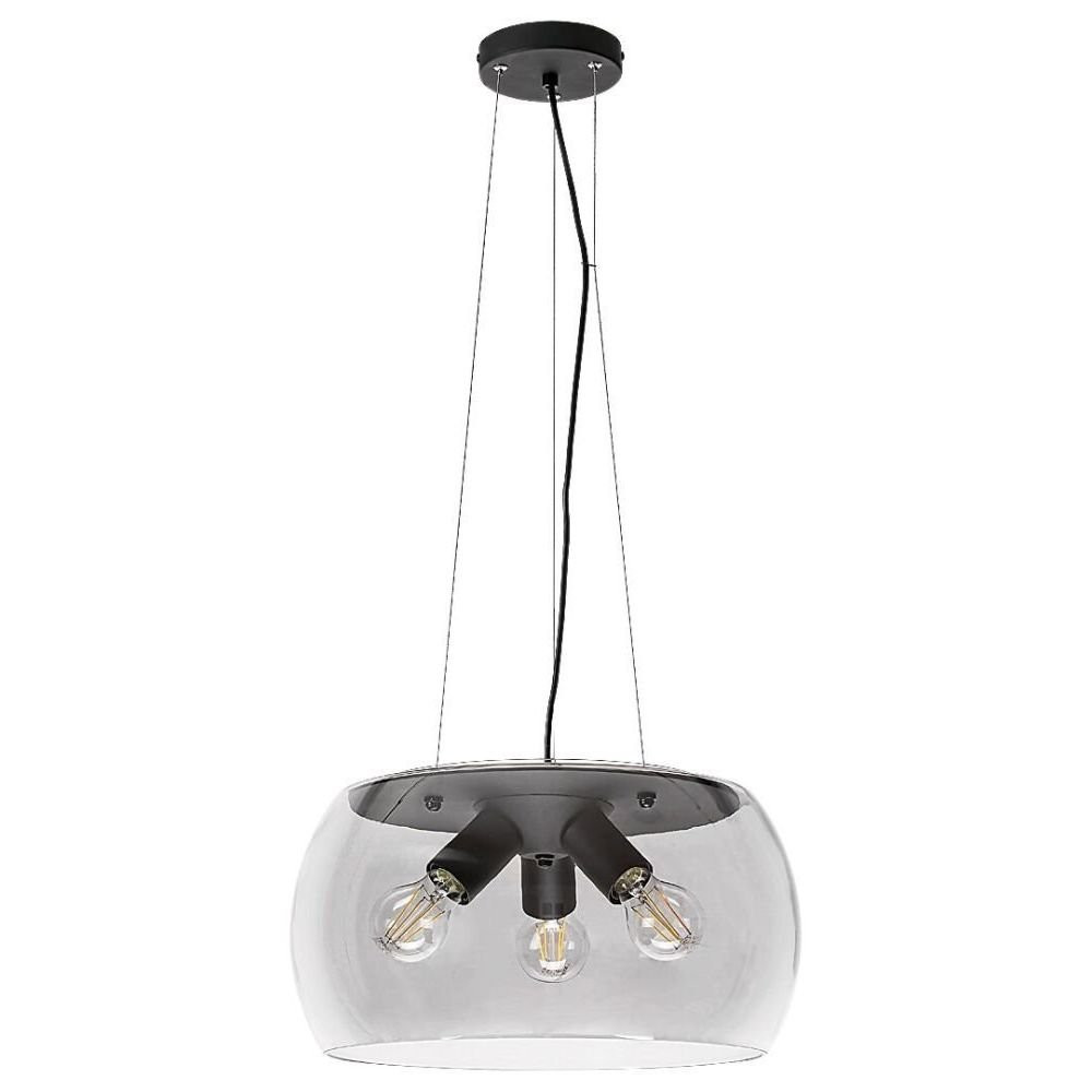Lampa wisząca czarna-kolor dymny Ursula 3xE27x40W wym: 120x40x40 cm Rabalux