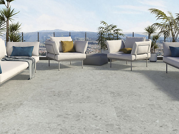 Carrelage Aspect terrazzo Berma gris R-11 60x60 cm