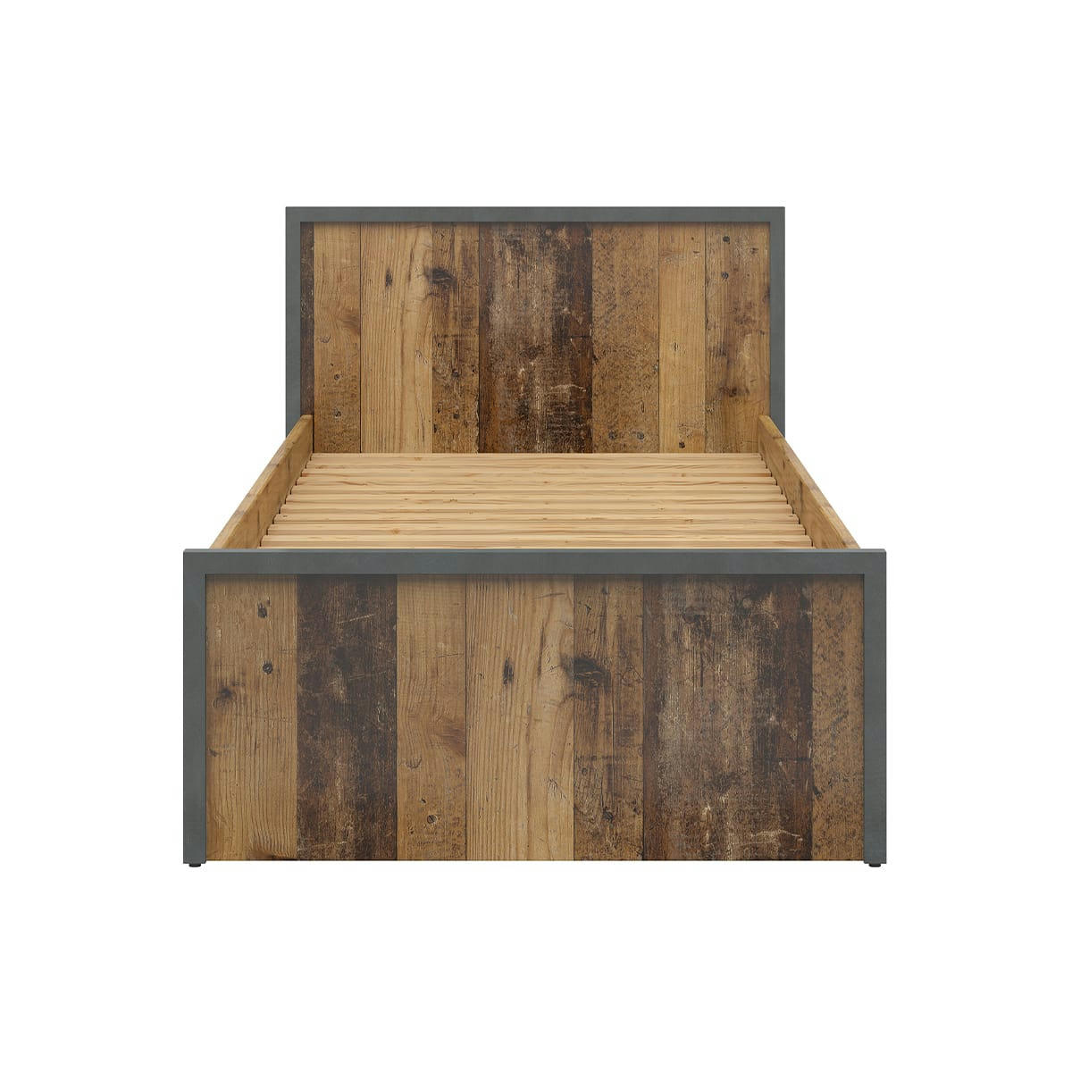 - Lit 90x200 stratifiés naturel et gris