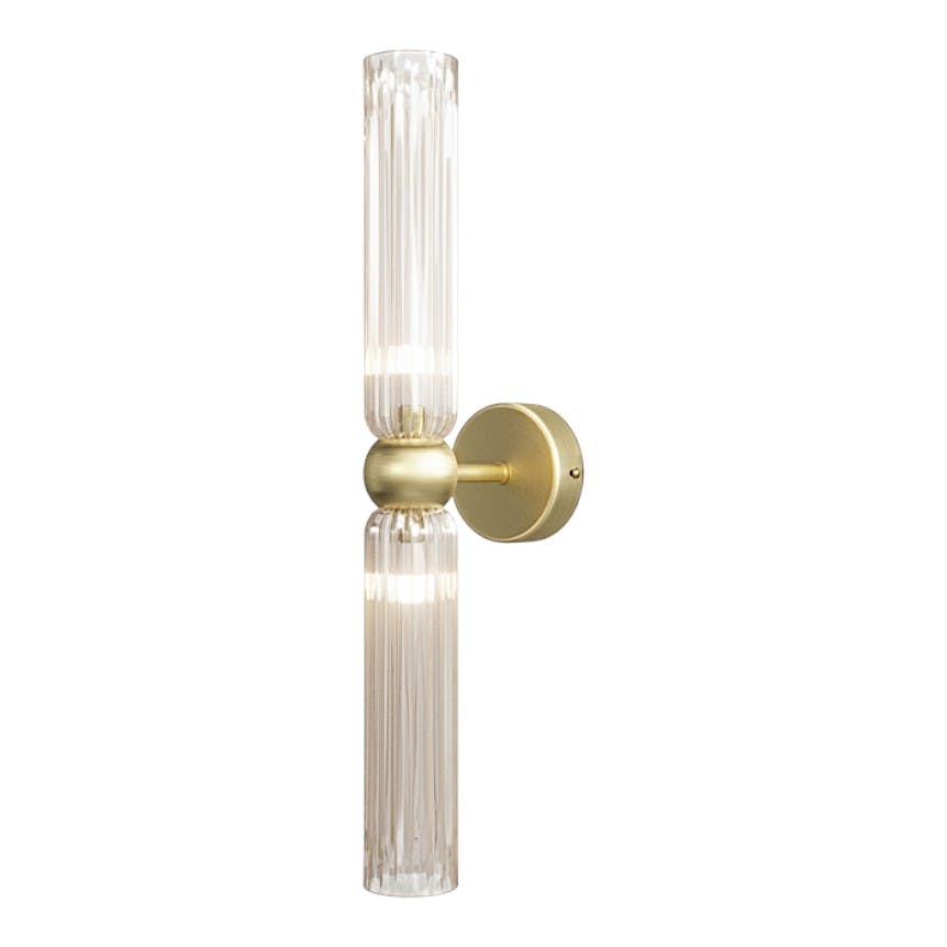 Applique rétro en verre ambré, forme sablier fin SOLANA