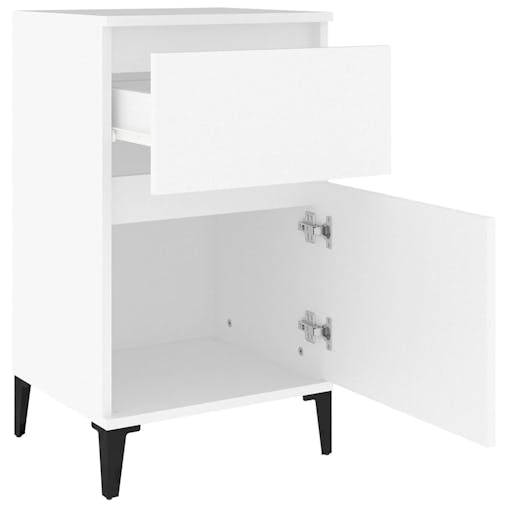 NNEVL Bedside Cabinets 2 pcs White 40x35x70 cm
