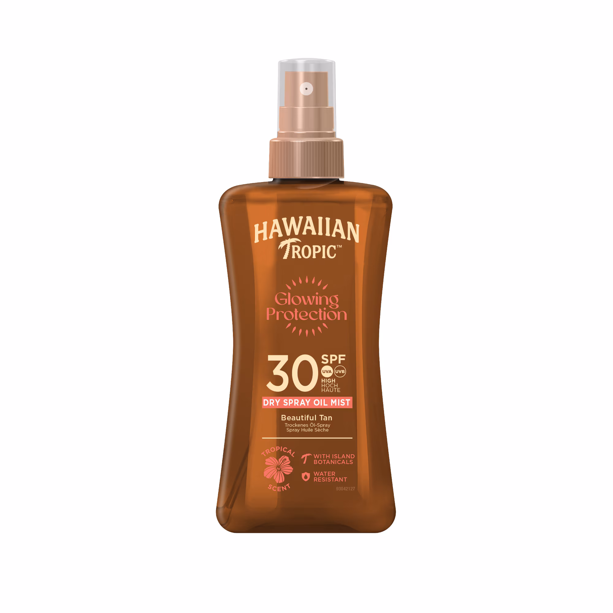 HAWAIIAN TROPICSpray huile solaire glowing protection spf30