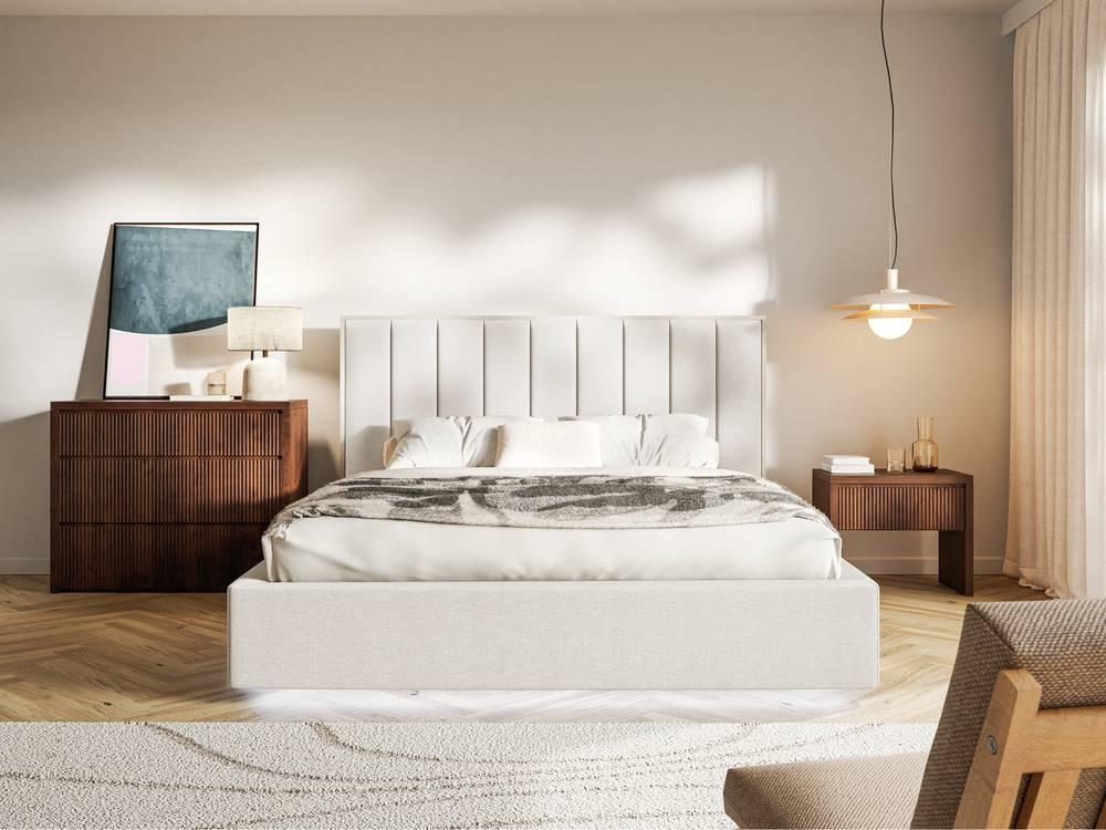 Bedframe Taavi chenille met verlichting 180 x 200 cm