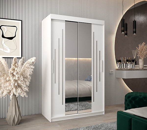 Armoire York 1 a portes coulissantes H. 200 x L. 120 x P. 62 2 portes