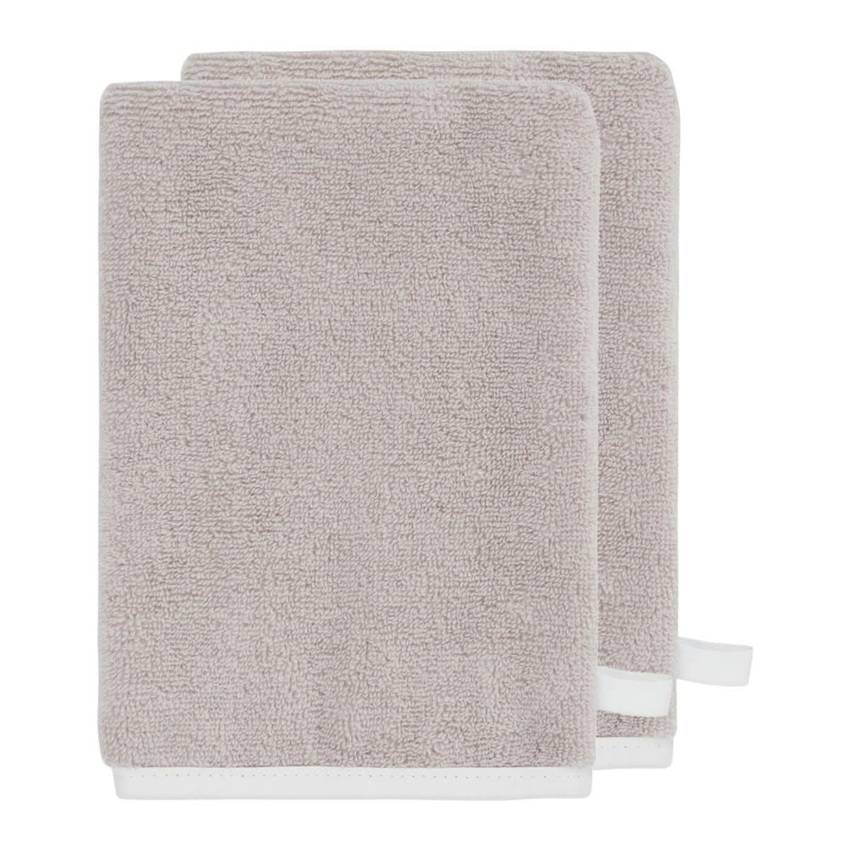 RAMATUELLE - Lot de 2 gants en éponge zéro twist  sable 16x22 cm