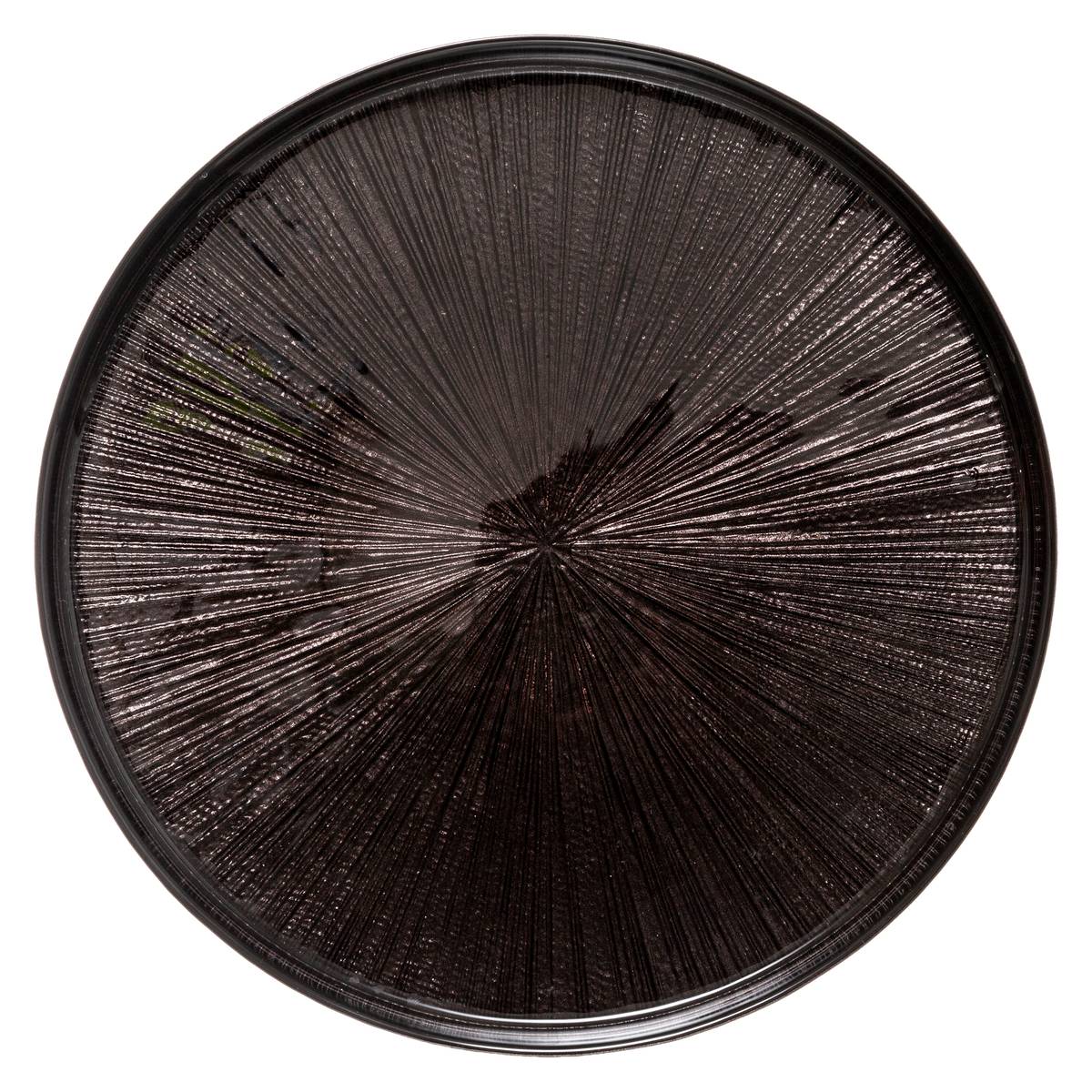 Flat plate "Astra" D.28 cm, Black