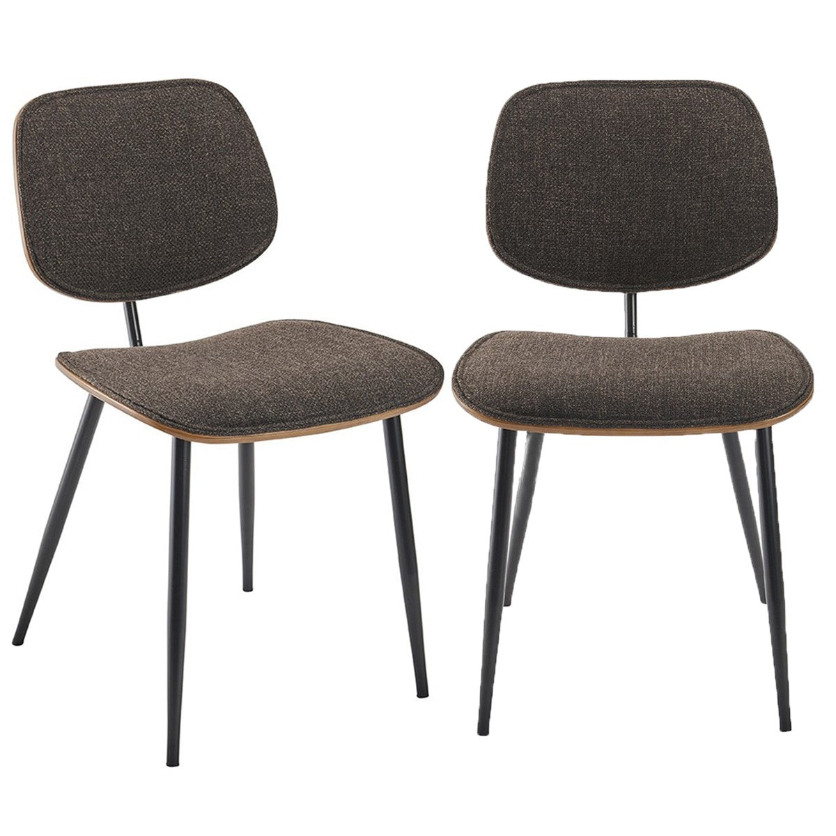 Signature - OLYMPIA Set van 2 stoelen - Grijs - 46x45x76,5 cm
