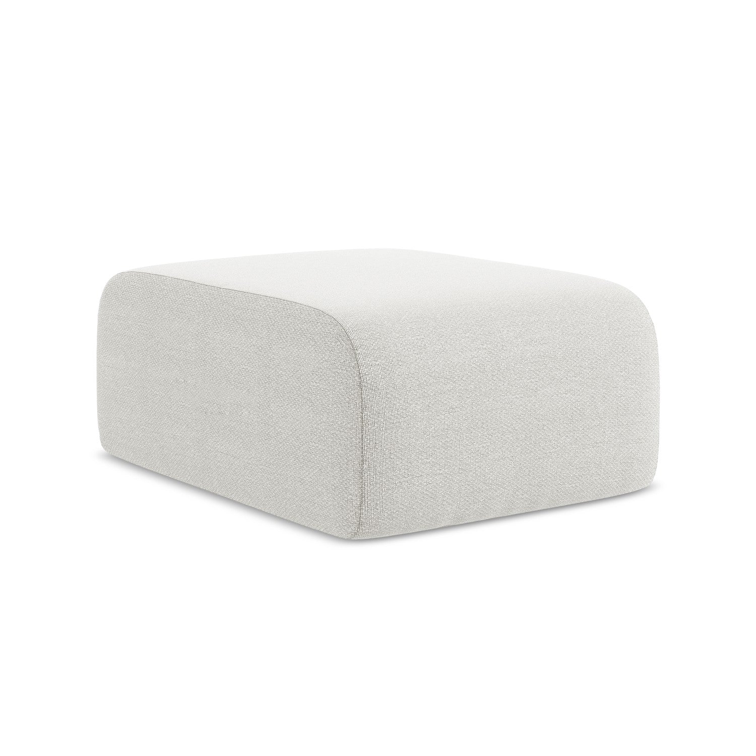 LaMiaSofa Poef Cervo - bouclé - wit - 72x94x42