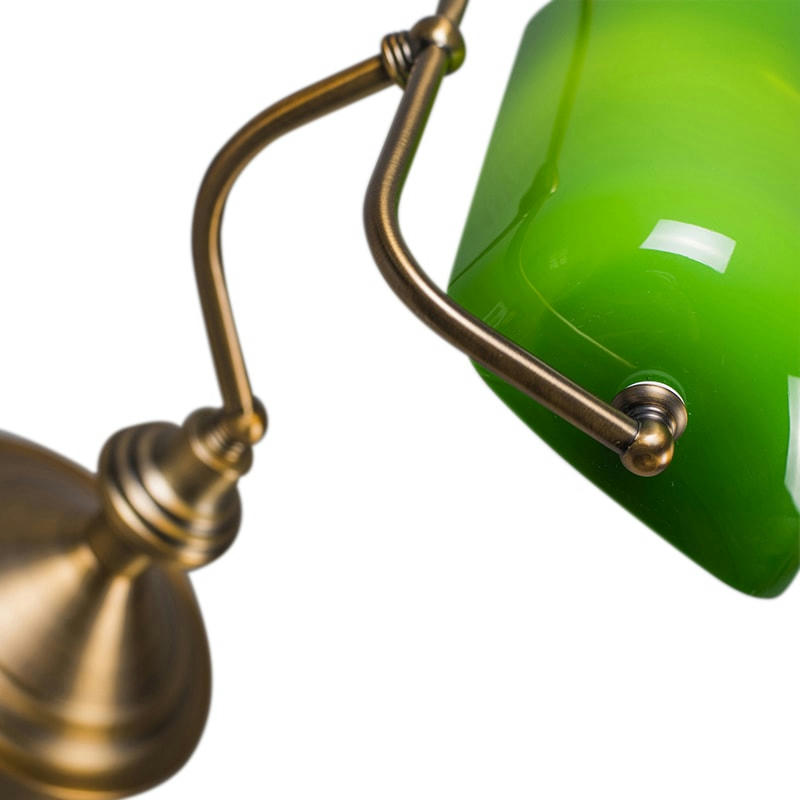 BANKER - Lampe de table en acier vert