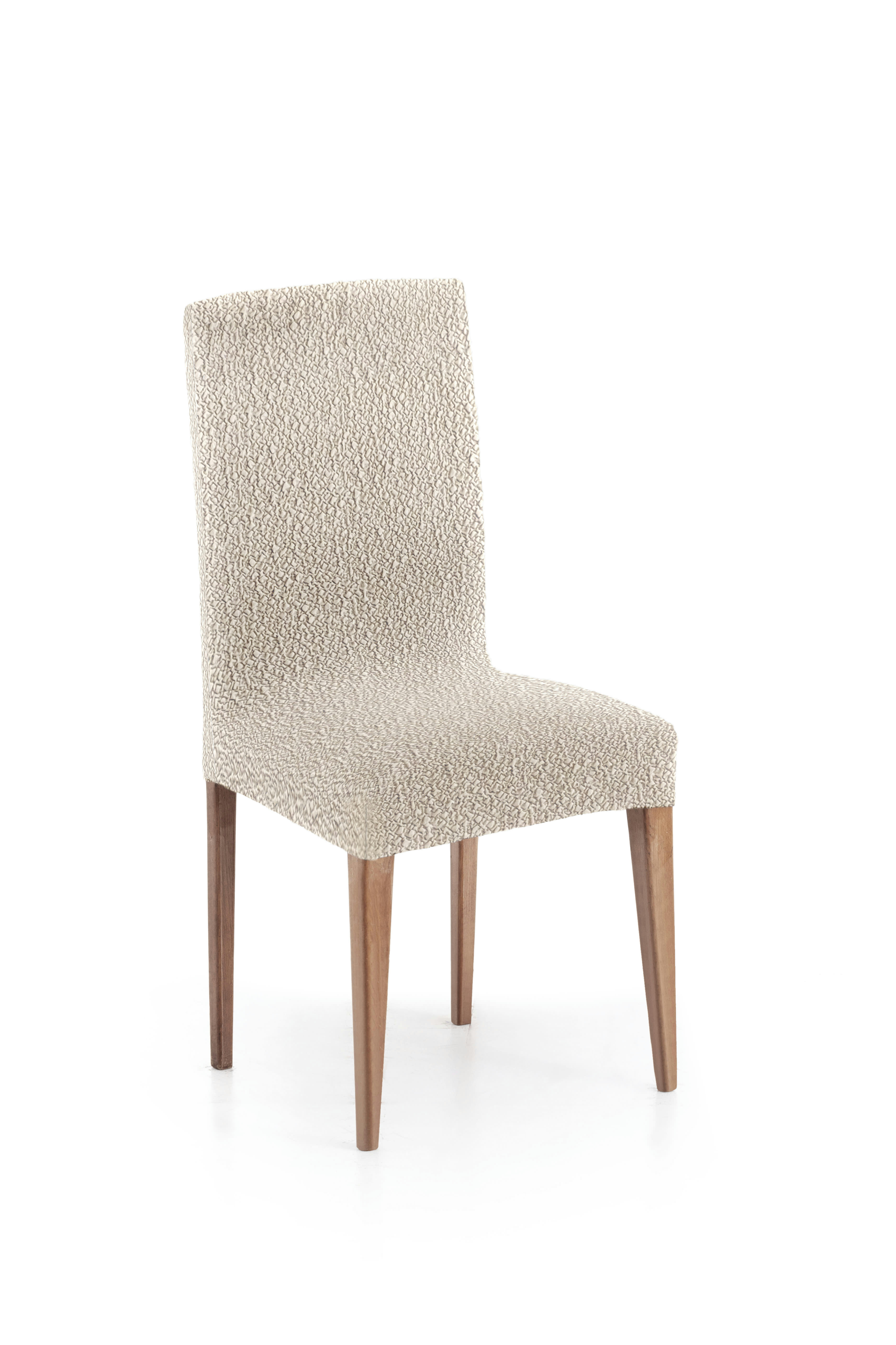 EYSA - Pack 2 housses de chaise avec dossier extensible écru 40 - 50 cm