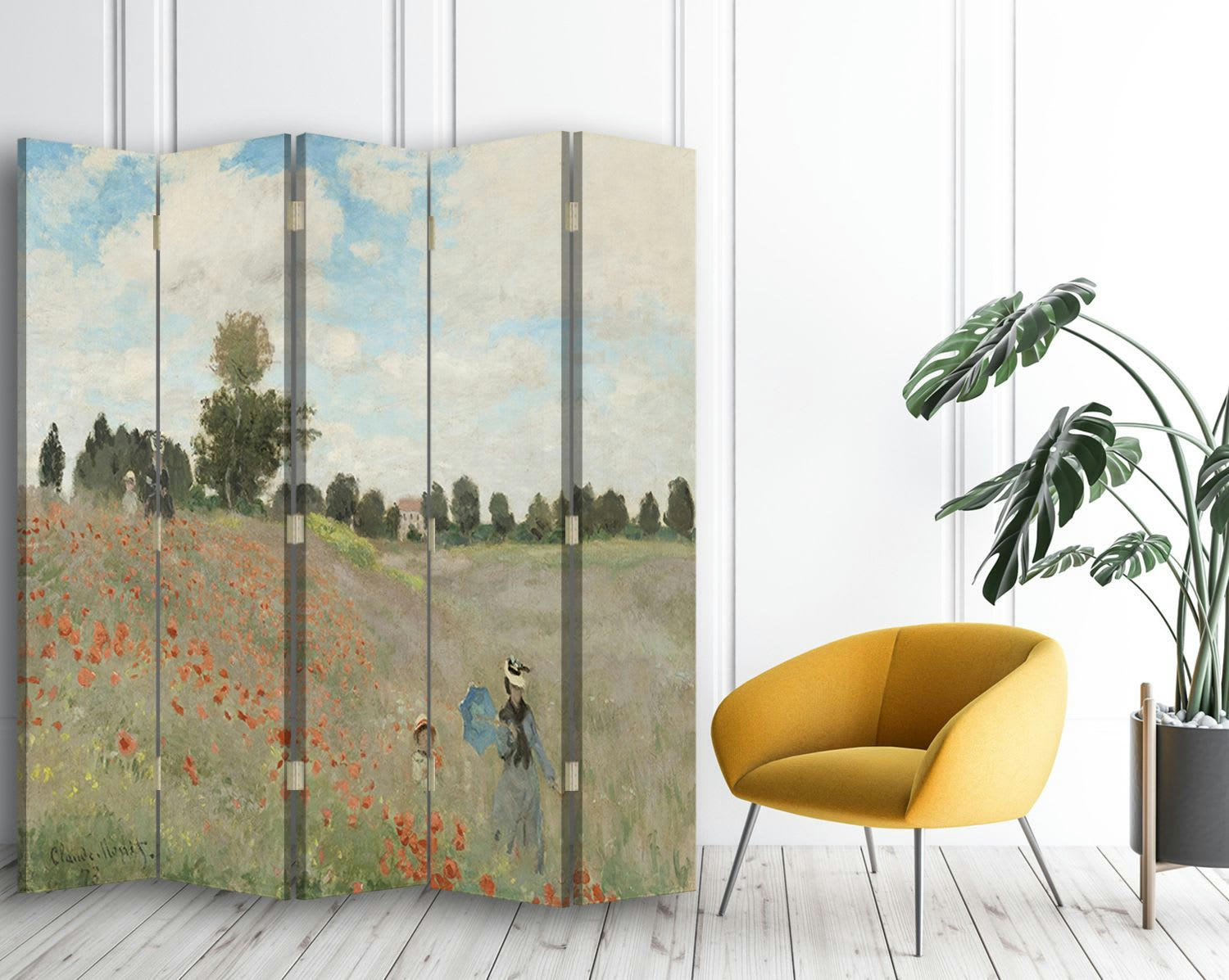 - Paravent Le Champ des Coquelicots - Claude Monet cm 180x170 (5 volets)