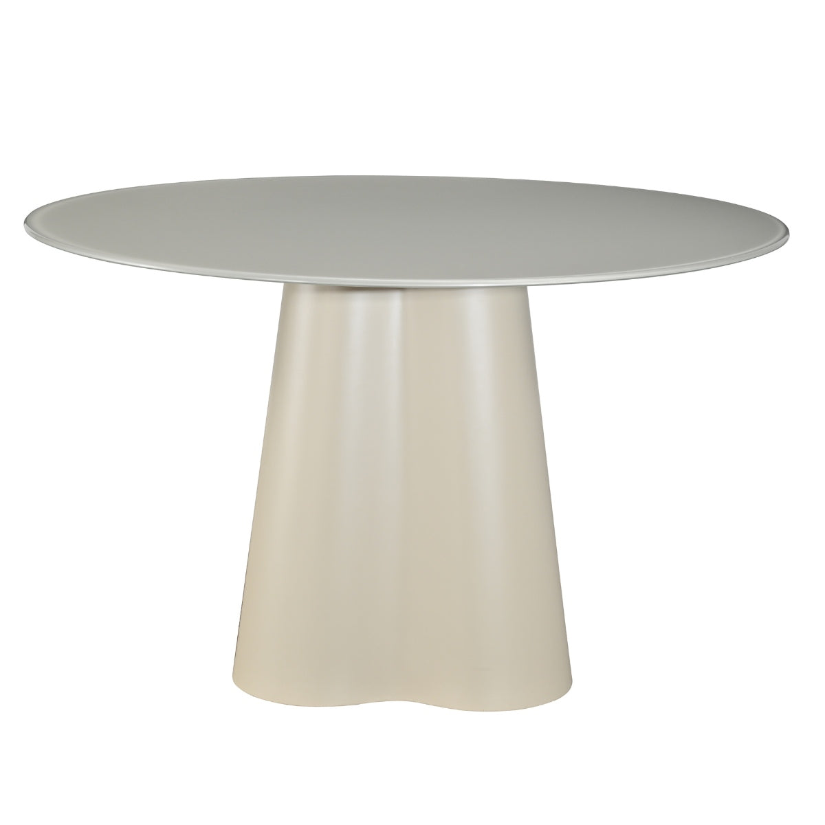 DÉJA Living Eettafel Esra - Rond Beige Glas/MDF - 120x120x76cm