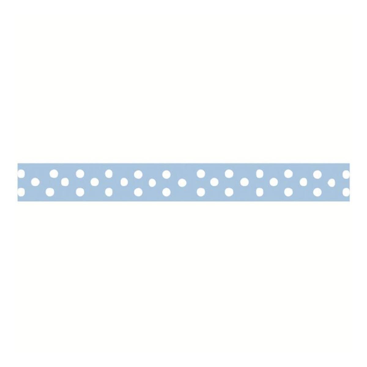 Baby Blue Polka Dot Grosgrain Ribbon 9mm x 5m