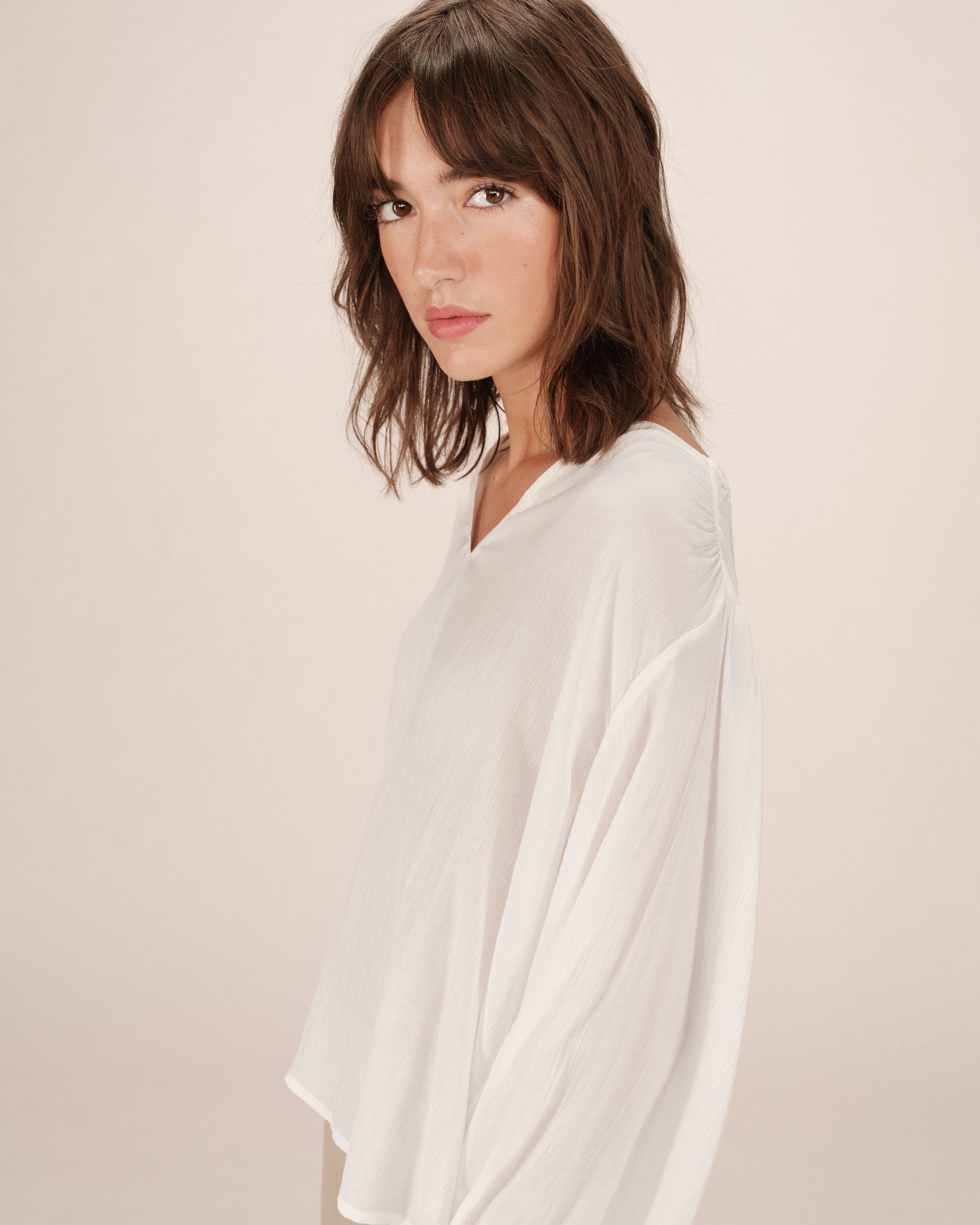 Blouse droite fluide ivoire Solo