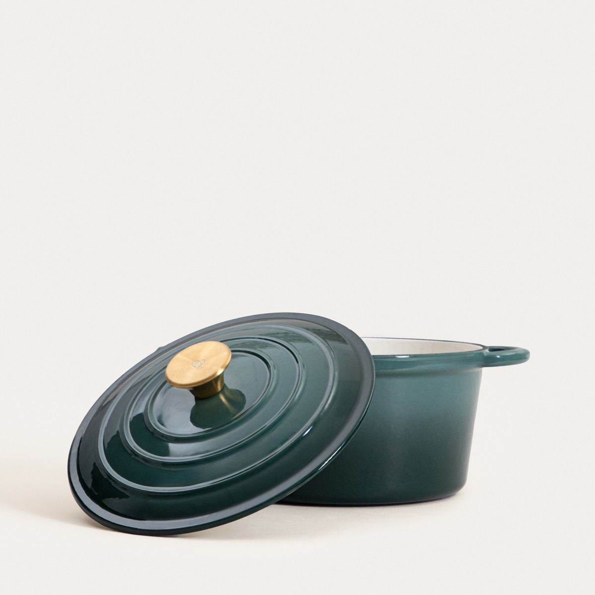 Garnek żeliwny ANDREAS zielony tradycyjny ombre, 24cm 4 l