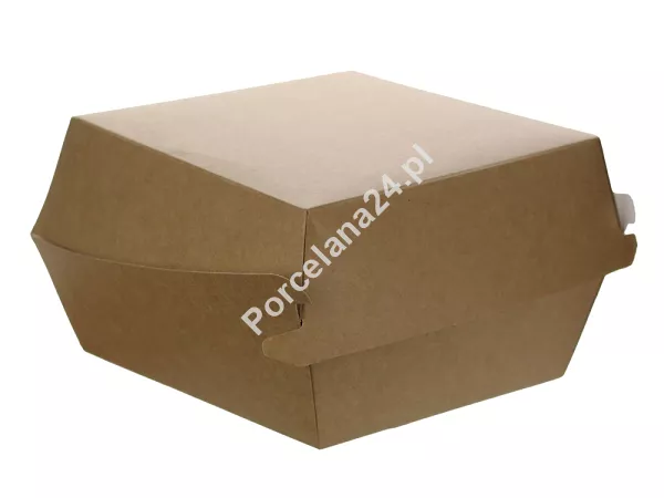 Burger Box 14,5 x 14,5 x 10 cm - Opakowanie 75 szt.- Eco papier biały/kraft E.BB15-OP